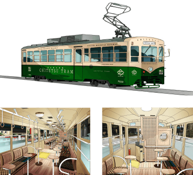 レトロ電車 公式ウェブサイト クラシカルとモダンな空間を愉しむ 富山市内の新しい路面観光列車 車両デザインはあの水戸岡鋭治氏 富山地方鉄道株式会社