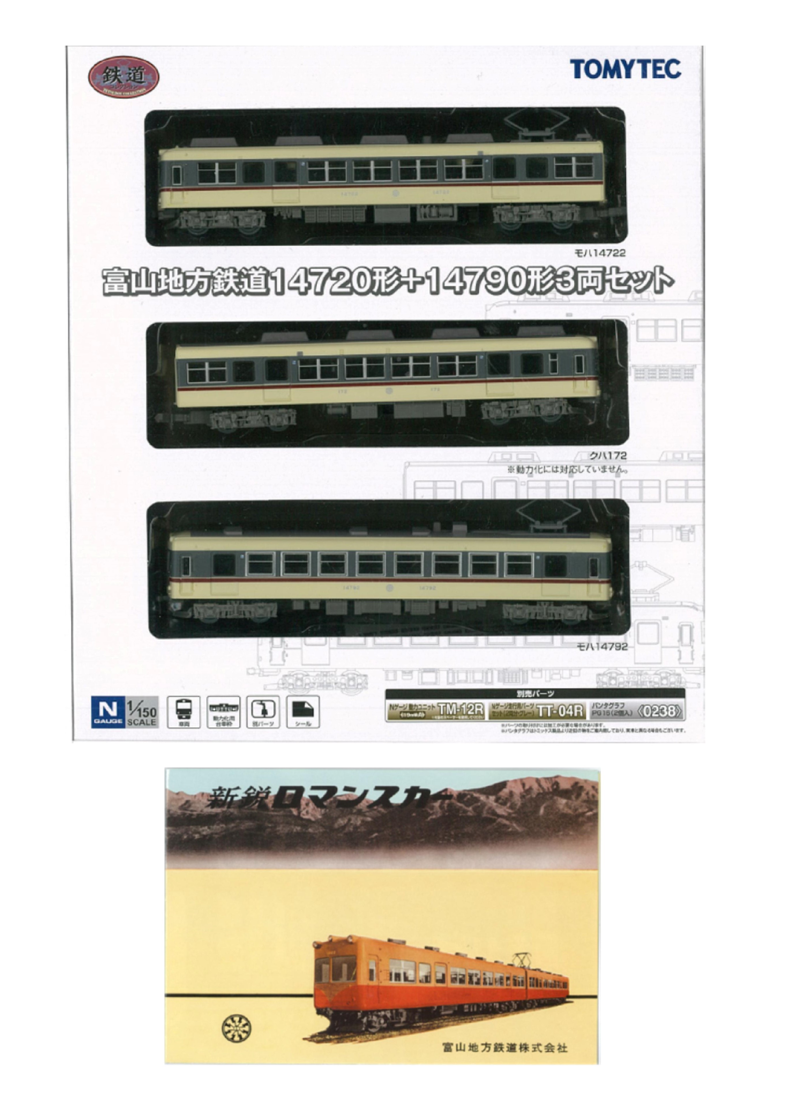 日本未発売 鉄道コレクション 14弾 富山地方鉄道 14710形 2両セット